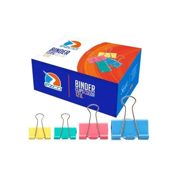 Aprieta papeles bc color n.° 3 32 mm caja x12 Ezco