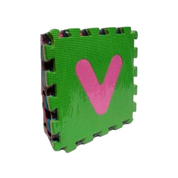 Piso de goma eva letras 9 piezas de 8 mm 30x30 cm
