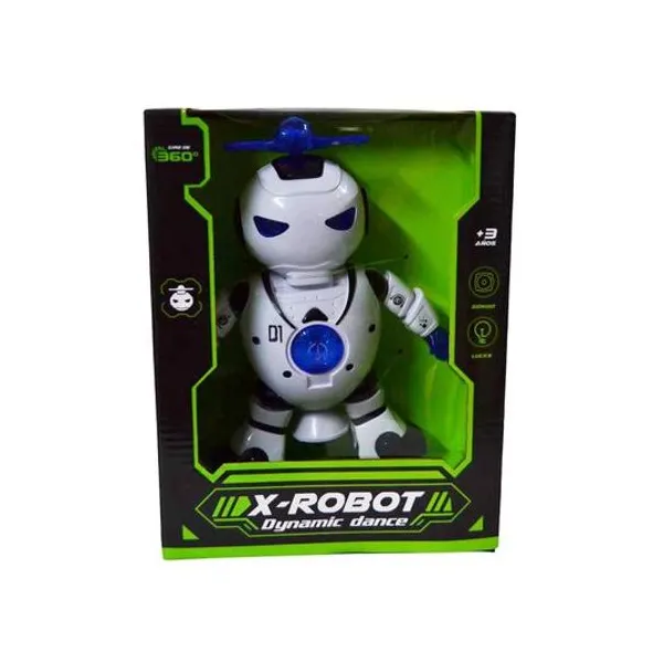 Robot bailarin con luz y sonido en caja 19x24x9.5 cm