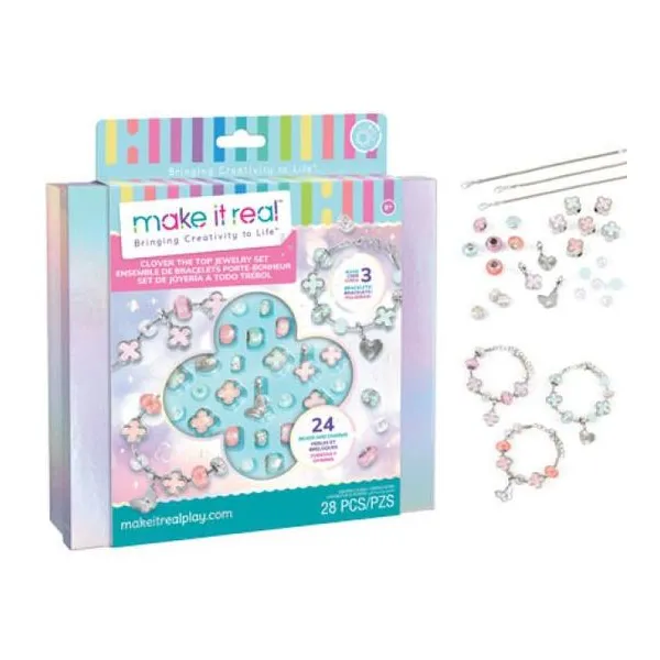 Make it real kit de joyeria trebol 28pz