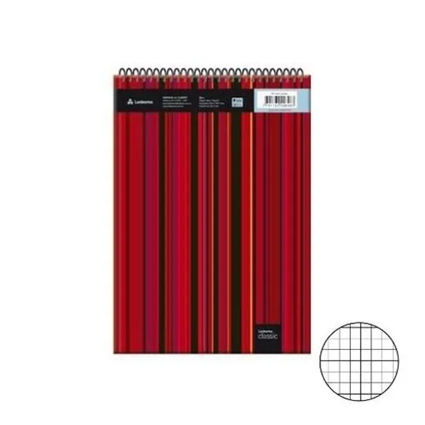 Block a4 cuadriculado con espiral 80 hojas classic