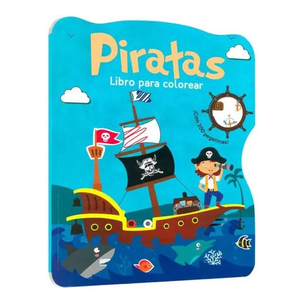 Piratas libro para colorear 28 21 cm