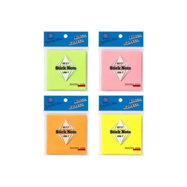 Notas autoadhesivas fluo 76x76 mm 100 hojas x1 colores surtidos