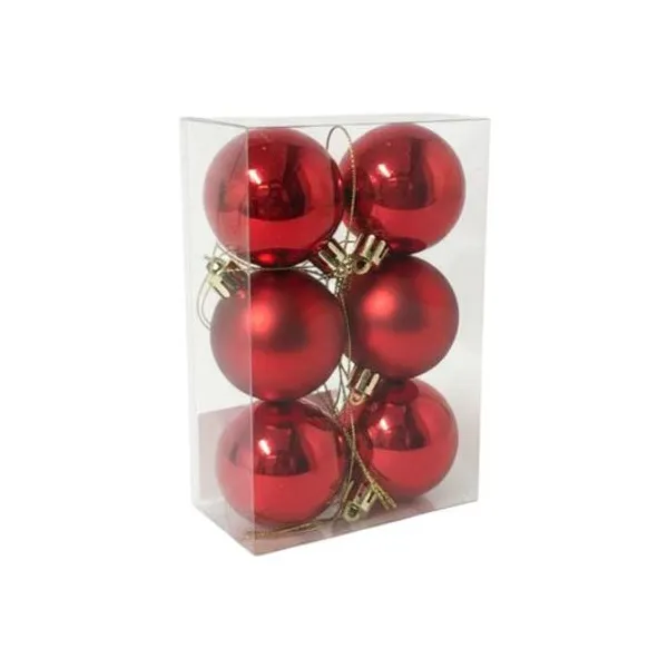Borlas variadas rojas 5 cm caja x6
