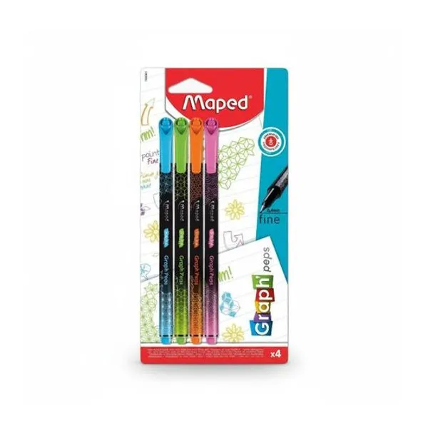 Microfibra graph peps fancy 0.4 mm blister x4 Maped