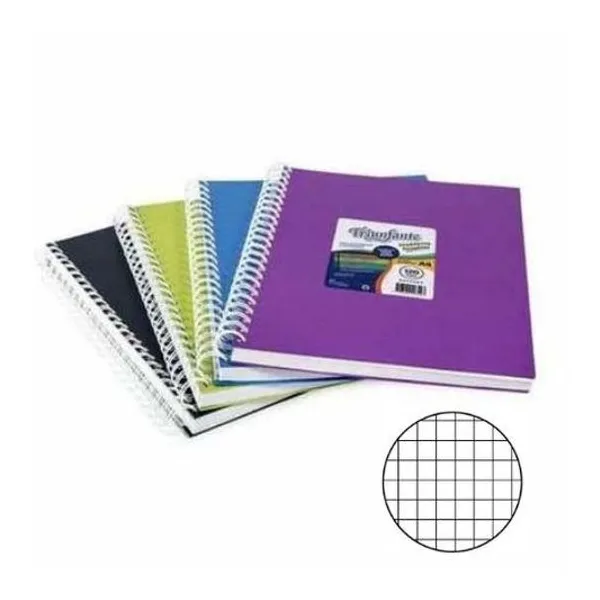 Cuaderno a4 cuadriculado t/d vinílica color 120h triunf