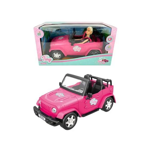 Muñeca Tiny y su jeep en caja 43x22x20 cm
