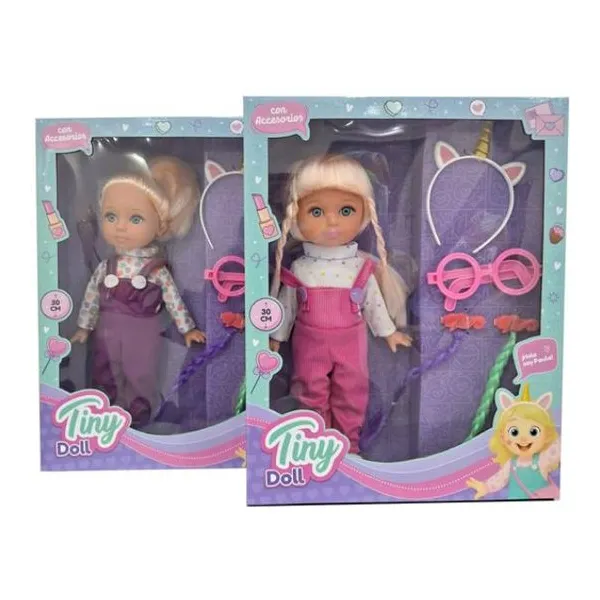 Muñeca Tiny doll con accesorios 30 cm