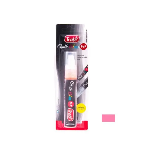 Marcador trabi chalk glass (tiza) para rect.15 mmfluo rosa