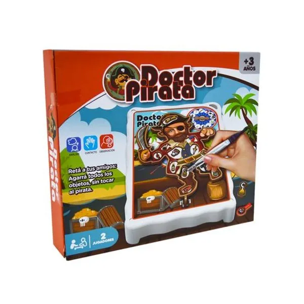 Juego de mesa doctor pirata en caja 30x26x5.5 cm