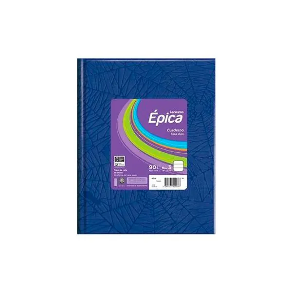 Cuaderno 19x24 rayado 48h t/d araña azul epica