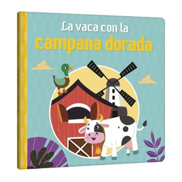 Vaca con campana dorada tapa dura/20,5 x20,5 cm/10 páginas