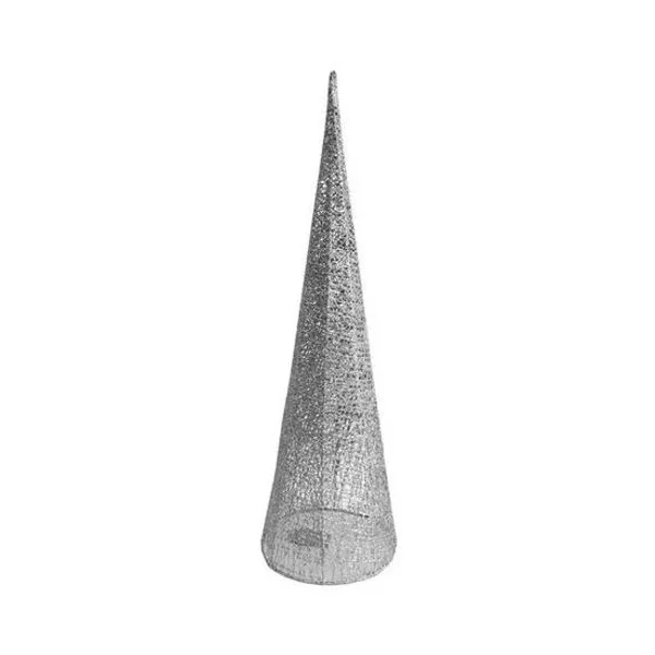 Árbol de navidad cono de alambre 120 cm plata