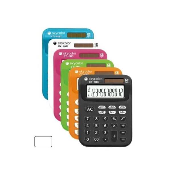 Calculadora skycolor ct6n 12 digitos blanca (110 x80 mm)