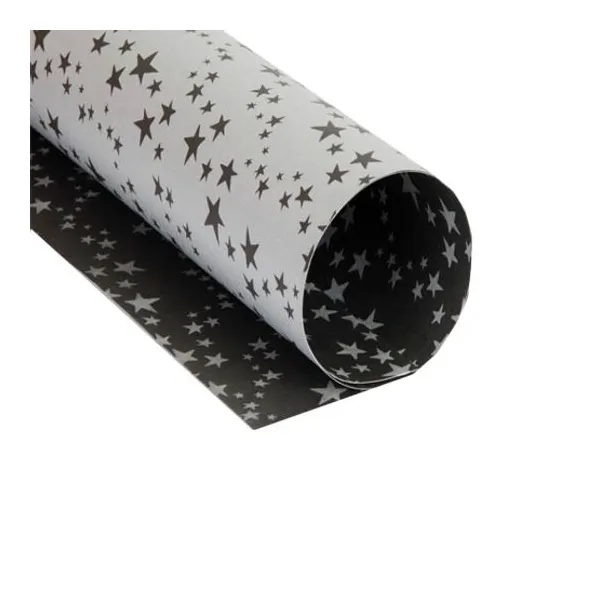 Cartulina Muresco entretenida estrellas negro-plata