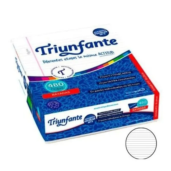 Repuesto carta rayado 480h Triunfante
