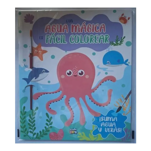 Con agua mágica es fácil colorear-los animales del mar