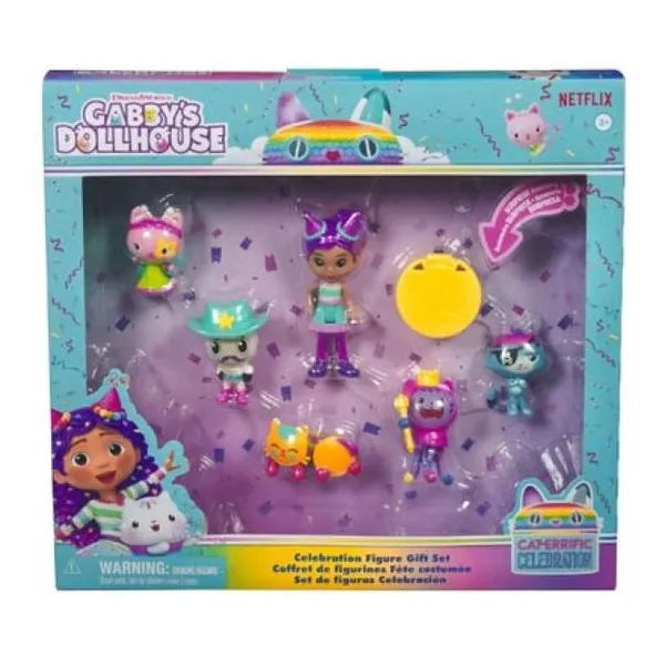 La casa de muñecas de gabby -deluxe figure set celebration - 7 figuras