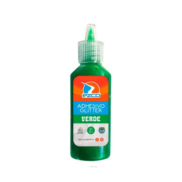 Adhesivo Ezco glitter 21 grsverde