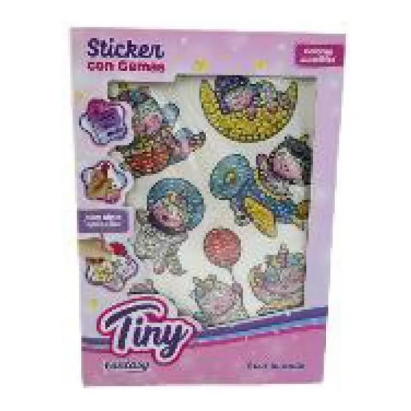 Set de gemas crea tu sticker unicornios