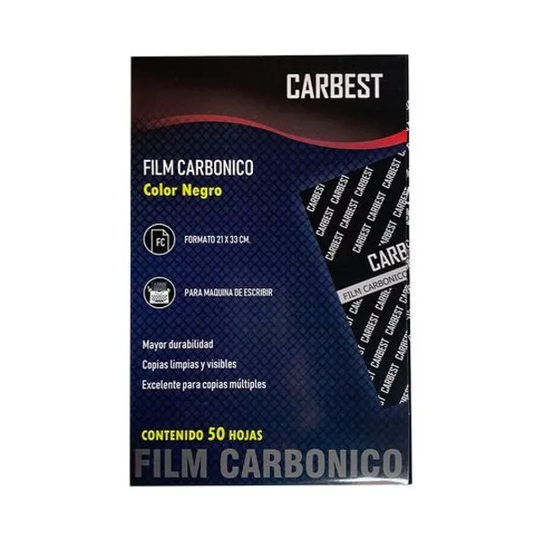 Papel carbonico negro oficio x50 unidades carbest
