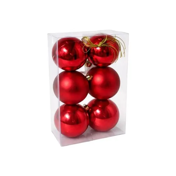 Borlas variadas rojas 6 cm caja x6