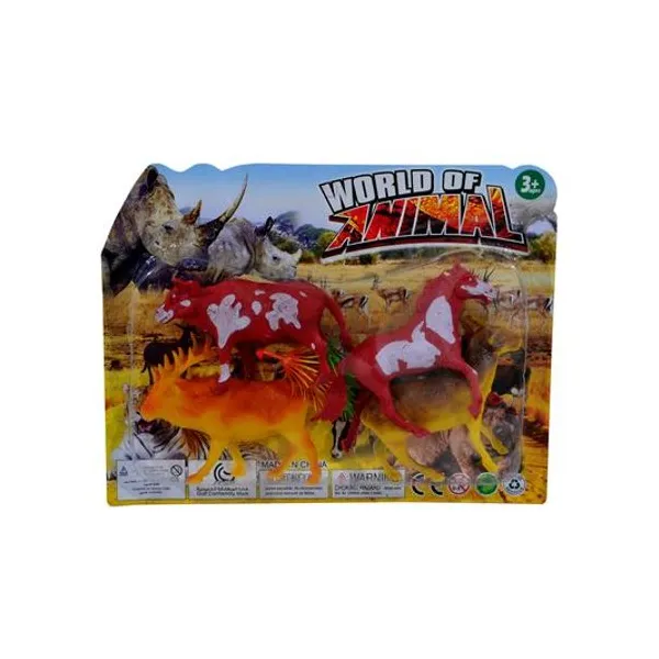 Set de animales de granja 4pzs en blister 25x19x3 cm