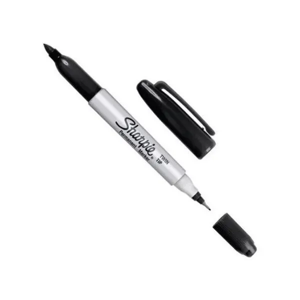 Marcador Sharpie twin tip doble punta negro