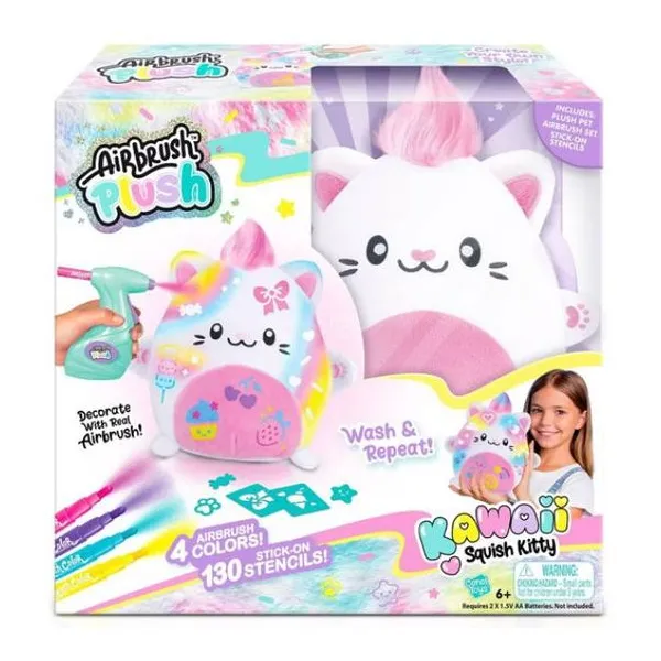 Airbrush - gatito plush con aerografo lavable 20 cm - "kawaii kitty