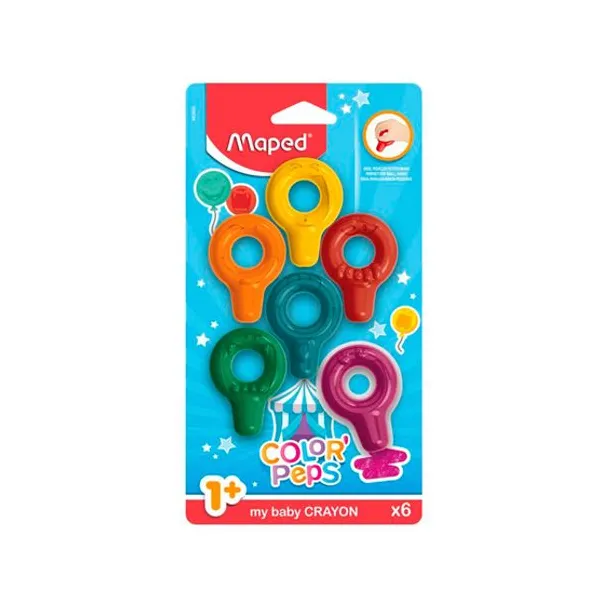 Crayones Maped colorpeps baby bl.x 6 colores