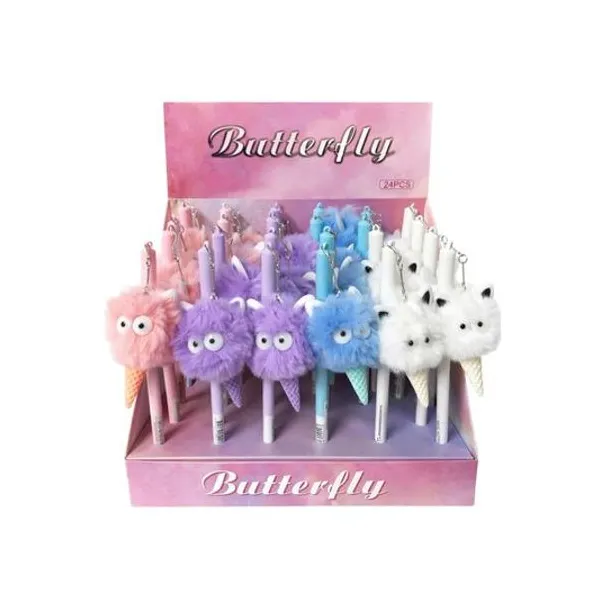 Bolígrafo azul 0.7 mm helado pompon x1 modelos surtidos