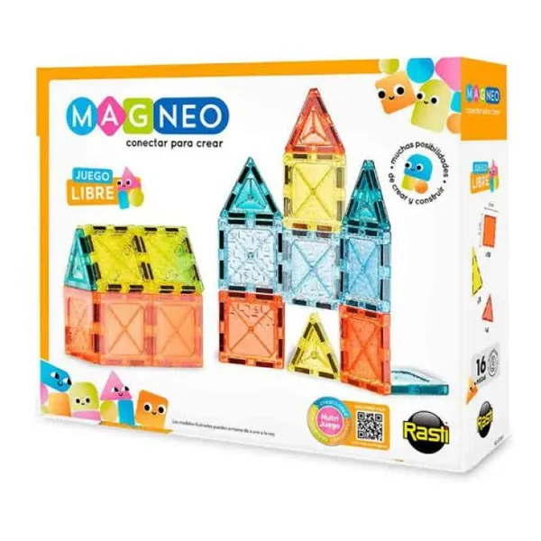 Magneo juego libre 16 pzas