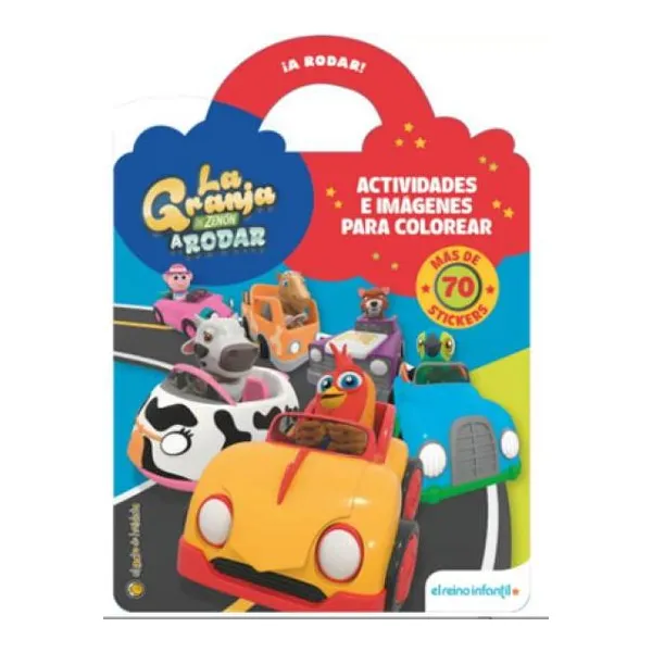 A rodar la granja de zenón actividades e imágenes para colorear con stickers 26x19 cm