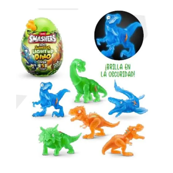 Smashers nano egg jurassic light up dino +5 surprises