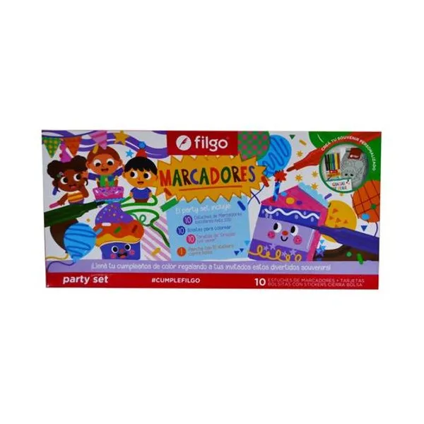 Set party marcadores 31pzs en caja Filgo - partyset