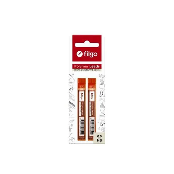 Minas de grafito 0.5 mm blister x2 Filgo