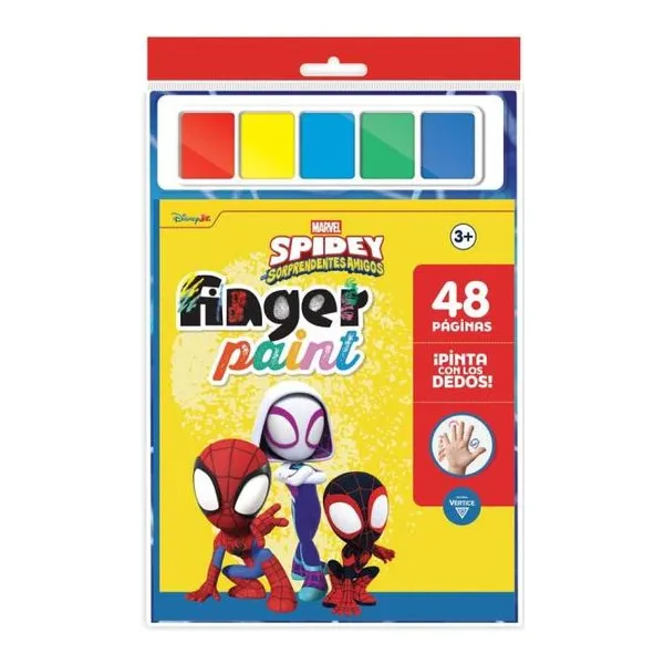 Finger paint spidey & friends
