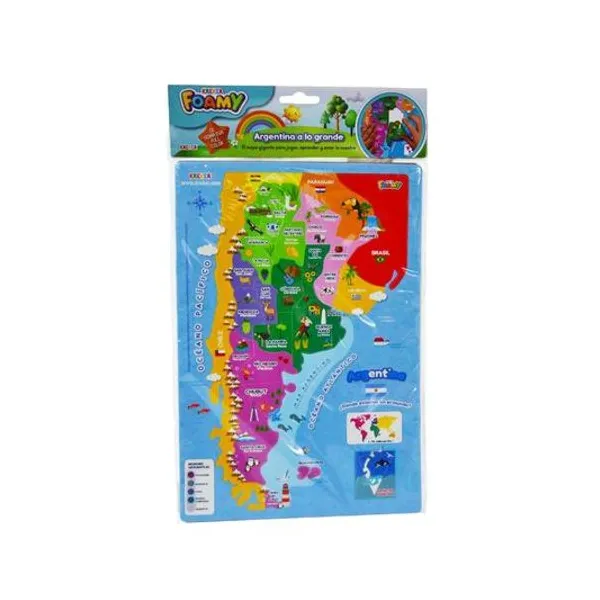 Puzzle mapa argentina para encastrar 40x27 cm Kreker