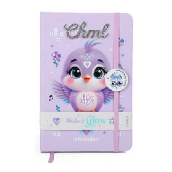 Libreta pu glow colibrí