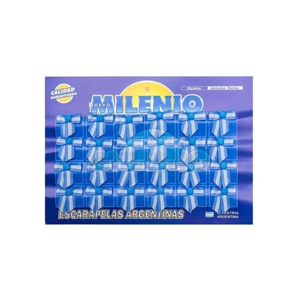 Escarapela moño con botón n.° 114 x24 unidades milenio