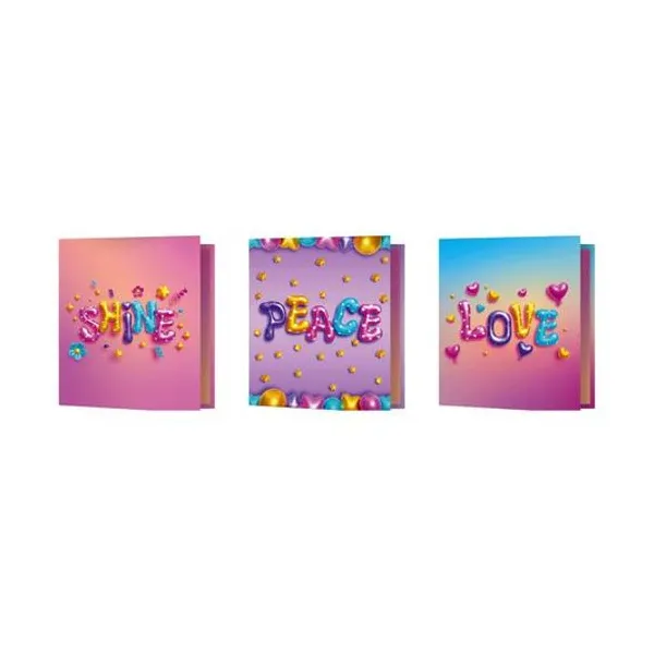 Carpeta carta 3x40 love, peace and shine x unidad modelos surtidos rexon