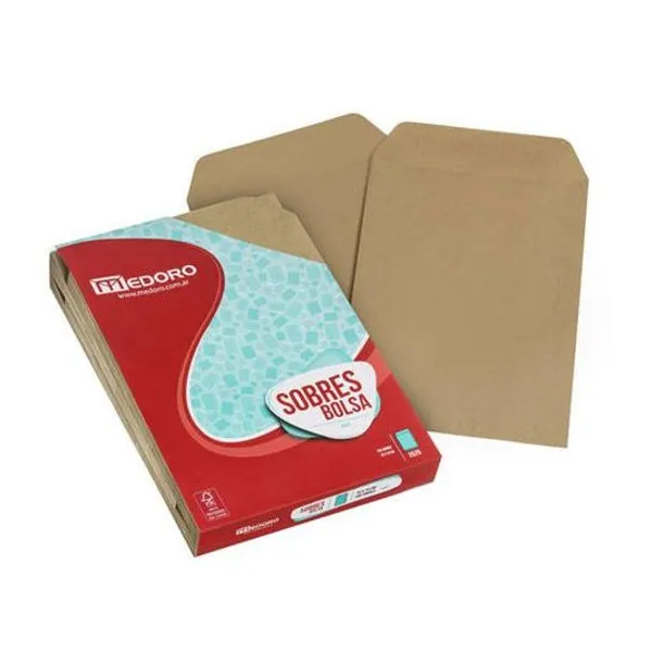 Sobre bolsa kraft 250x353 mm x100 unidades medoro