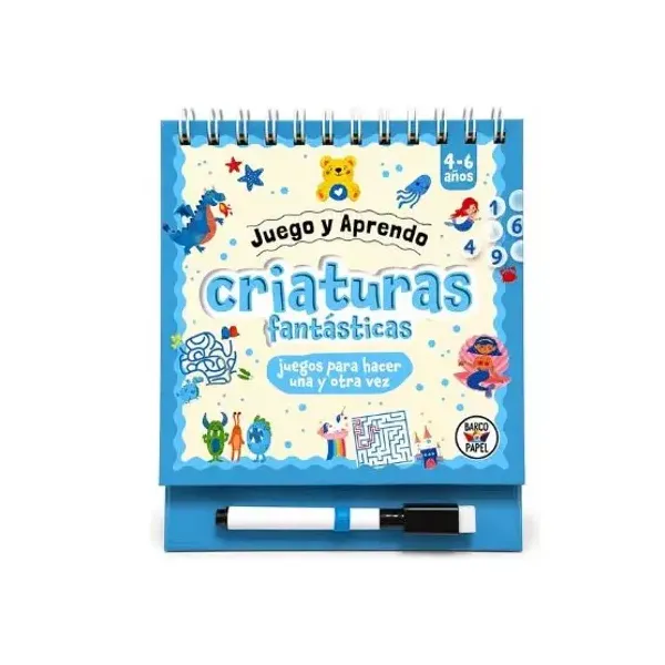 Libro barco de papel col.anillados - juego y aprendo - criaturas fantasticas