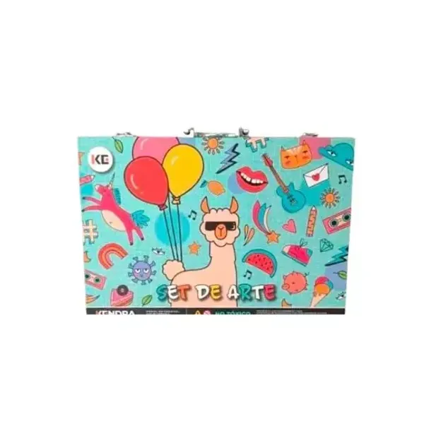 Set de Arte kendra stickers valija madera x93 piezas