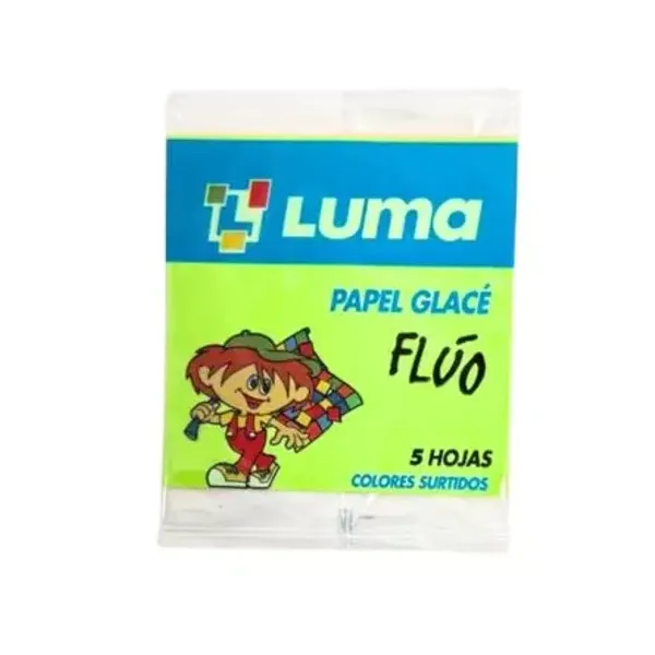Papel glace luma fluo sobre x5 hjs.