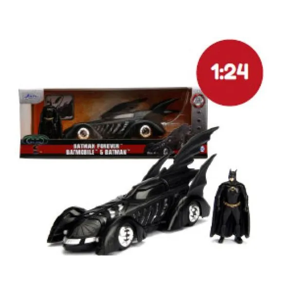 Jada - auto escala 1:24 batmobile batman forever 1995 con figura de batman 6 cm -