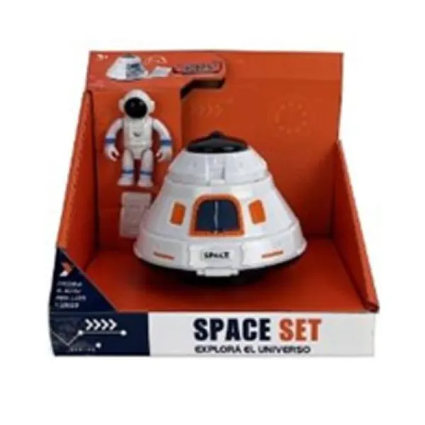 Nave espacial con astronauta con luz y sonido 17 x13 x15 cm