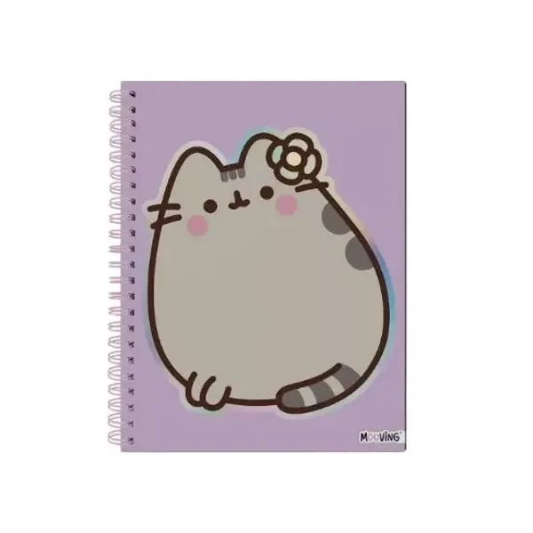 Cuaderno espiral a4 Mooving pusheen the cat t/dura x96 hs.ray.
