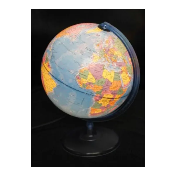 Globo terraqueo 30 cm ø base de madera con luz