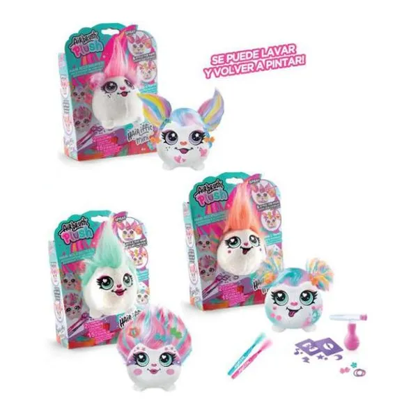 Hair'iffic mini squishy airbrush plush surtidos